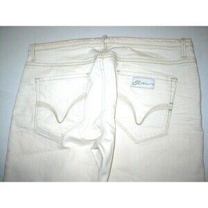 Womens New NWT JFour Beige Jeans Italy Designer Logo Khaki Pants 30 X 29 Slim